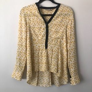 Anthropologie Vintage Retro Print Blouse 00 P XS